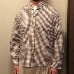 Dockers Plaid Button-up Collared Dress Shirt XL